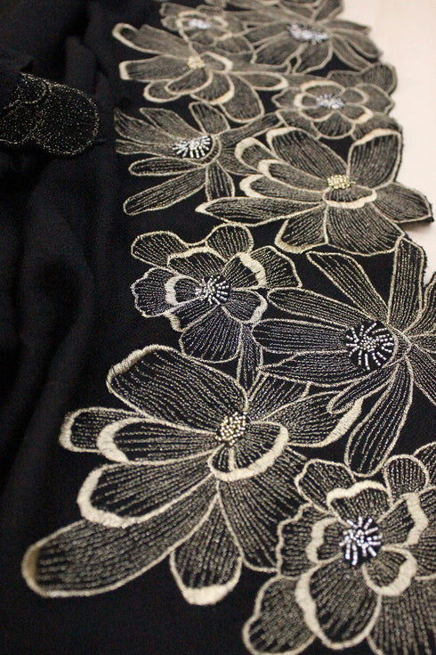 Magnolia Bloom Wool Silk Stole